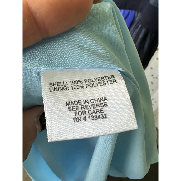 Modcloth Peachy Queen Color Block Stripe Hi Low Chiffon Flowy Fairy Dress L - Picture 6 of 7